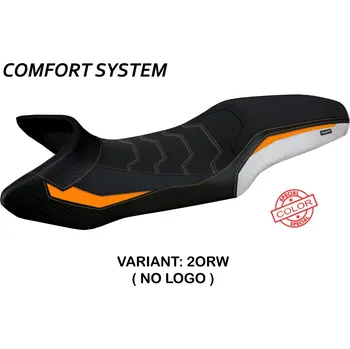Moto sedlo TPZ Italia Potah sedla KTM 1290 Super Adventure R (21-23) Erice special color comfort model potah sedla: bez loga 2ORW (orange-white)