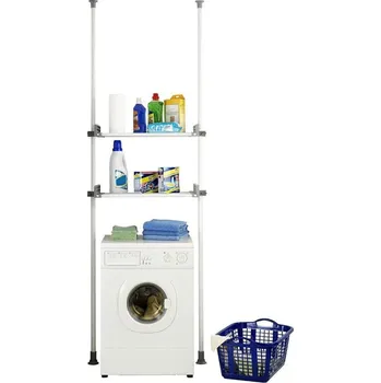 Koupelnový nábytek Wenko Twin Herkules teleskopický koupelnový regál bílý