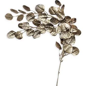 umělá květina Eukalyptus převis pvc 77cm platina