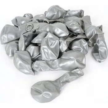 Balónek Balonky Metal 02 50ks stříbrné