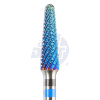 Fréza tvrdokovová fréza Spiral Cut s rovnou čepelí na kov potažená BLUE-LINE, kónus, zaoblený | do násadce | 500 104 194 QCS 040