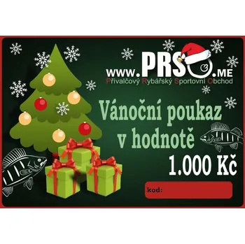 Vánoční dárkový poukaz 1000Kč k nákupu na www.PRSO.me