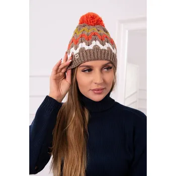 Čepice Dámská čepice Laila K283 dark beige+kiwi UNI