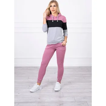 Barevná pruhovaná sada tmavě růžová+černá UNI