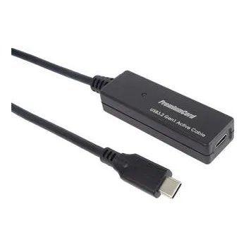 Kabel PremiumCord USB-C repeater a prodlužovací kabel Male-Female, 5Gbps 5m