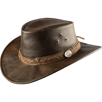Klobouk Australský klobouk kožený - COOROO