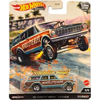 auto na autodráhu Hot Wheels Premium 64 Chevy Nova Gasser