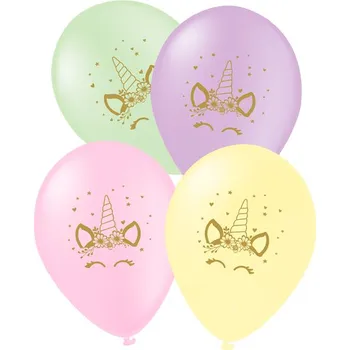 Balónek Funiglobal - 8 balónků jednorožec - Unicorn Flowers -
