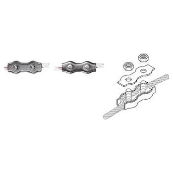 Ohradník Spojka pozinkovaná dvojitá na lanka a lana pro lanka do průměru 3mm