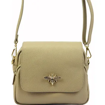 Kabelka Dámská kožená crossbody kabelka Luka 19-68 Bz béžová