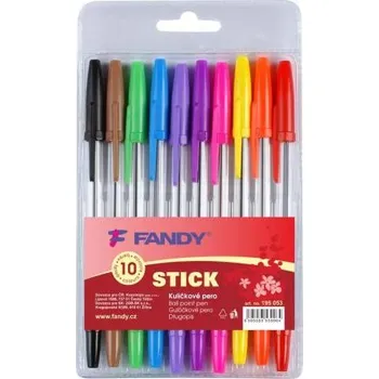 Sada kuličkových per Stick 10 barev