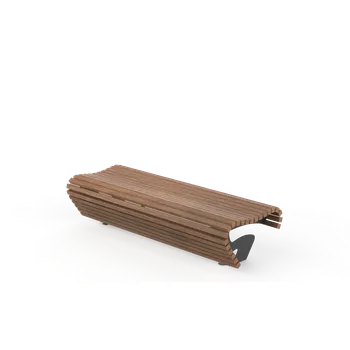 Zahradní lavice HTI WAVE Lavička bez opěradla LWA067.01 Materiál konstrukce: ocel, Povrchová úprava: komaxit dle RAL, Typ použitého obložení: sapeli