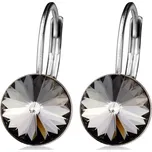 NUBIS® Ocelové náušnice s krystaly Swarovski® BLACK DIAMOND - NBS08-BD