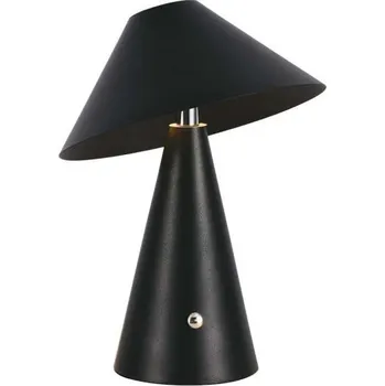 Lampička LED nabíjecí stolní lampička černá, 3W, 200lm, IP20, 3v1