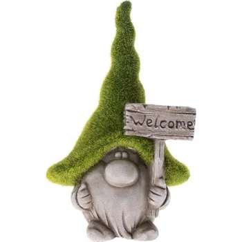 Zahradní dekorace Dakls NG103 keramický skřítek 14 cm zelený
