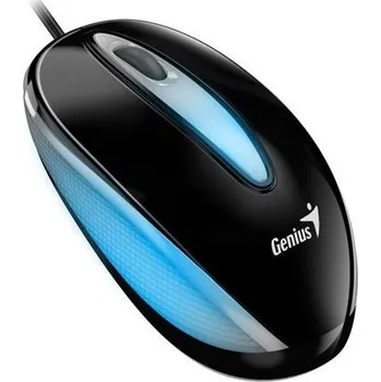 Myš Genius DX-Mini / Myš, drátová, optická, 1000DPI, 3 tlačítka, USB, RGB LED, černá