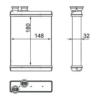 Výměník tepla, vnitřní vytápění MAHLE AH 265 000S