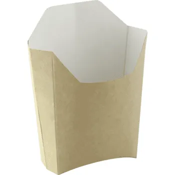 Jednorázové nádobí Gastro obaly Kapsa na hranolky papírová hnědá EKO vel.L (min. počet 1100ks)