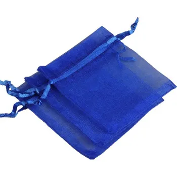 Dárková taška Malé dárkové pytlíčky z organzy - 13 x 18 cm Barva: 17 tmavě modrá, Počet kusů: 50 ks