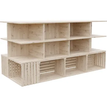 Prodejní regál Prostorový výstavní pult 215x95x110cm