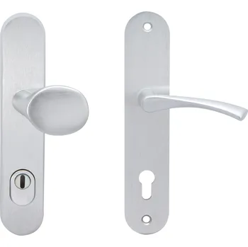 COBRA BEZP.K. TOWER S KLIKOU GIUSSY PŘEKRYTKA Provedení: PZ LI (klika levá/koule), Povrch: F1 - stříbrný elox, Rozteč: 90 mm