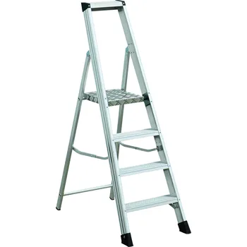 Žebřík Elkop Stavební hliníkový žebřík s plošinou 4 příčky