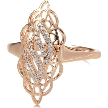 Prsten Masivní prsten se vzory Barva (Varianta): Růžová, Velikost prstenu: 9 (59,6 mm)