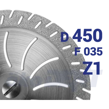 Brusný kotouč modrý diamantový disk na sádru | do násadce | střední zrnitost | 806 104 D450F 524 450