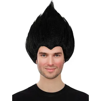 Karnevalová paruka Funiglobal - Černá paruka - Trolové -