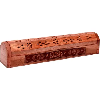 Aroma lampa Milujeme Kameny Truhlička dřevěná – stojánek na vonné tyčinky - Drak 33608