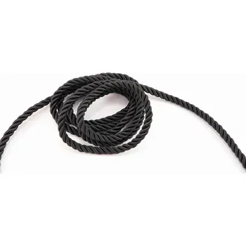 Točená šňůra - černá - průměr 0,6 cm