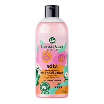 Koupelová kosmetika Herbal Care Rose aromatický sprchový gel se spirulinou, 500 ml