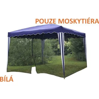 Zahradní stan Moskytiéra pro zahradní párty stany 3x3 m, 2 zipy, bílá