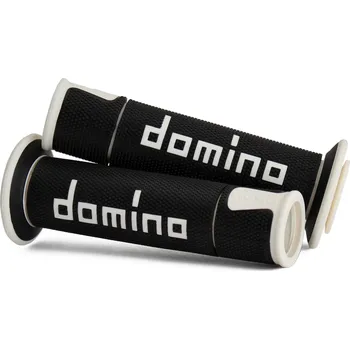 DOMINO - Itálie Street Racing rukojeti Domino A450 Dual Compound gripy barva: černá/bílá