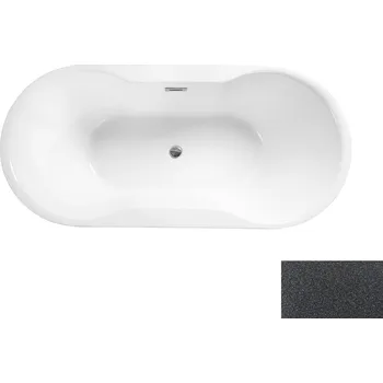 HOPA Volně stojící vana NAVIA Glam - grafitová + Barva - GLAM 03 - grafitová, Barva sifonu - Grafitová, Rozměr vany - 150 × 80 cm, VANNAVIA150GG3