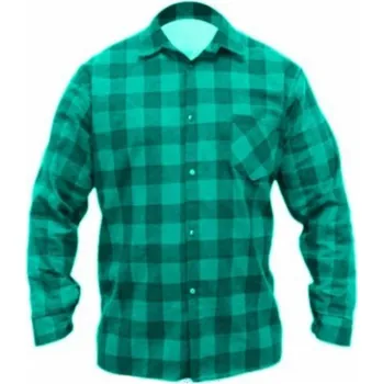Pánská košile Dedra flanelová košile zelená, velikost XXL, 100% bavlna (BH51F4-XXL)