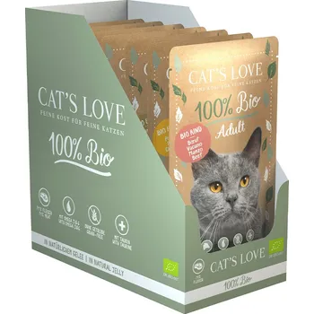 Krmivo pro kočku Cat's Love ADULT BIO multipack 6× 100 g