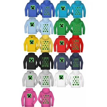 Chlapecká mikina Mikina Creeper Face Barva: Šedá melírová, Velikost: 4XL