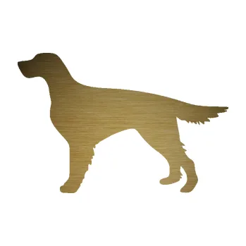 Polep vozidla SAMOLEPKA Pes 188 levá Setr (64 - škrábaný kov zlatý) NA AUTO, NÁLEPKA, FÓLIE, POLEP, TUNING, VLASTNÍ TEXT, TISK, AUTOSAMOLEPKY.cz, POLEPY, OBRÁZEK, LOGO, SAMOLEPKY