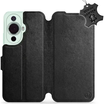 Pouzdro na mobilní telefon Flipové kožené pouzdro Mobiwear na mobil Huawei Nova 11 - Černé - L_BLS - VÝPRODEJ (Luxusní flip obal, kryt, pouzdro Mobiwear pro mobilní telefon Huawei Nova 11 - Černé - kožené - L_BLS Black Leather)