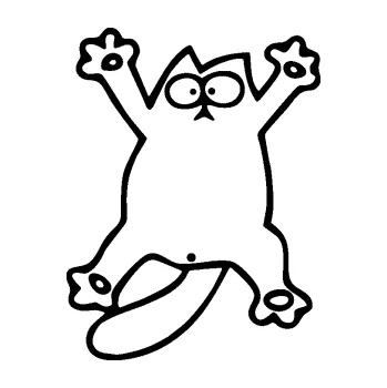 Samolepící dekorace SAMOLEPKA Kočka 040 levá na rozpláclá (01 - černá) NA AUTO, NÁLEPKA, FÓLIE, POLEP, TUNING, VLASTNÍ TEXT, TISK, AUTOSAMOLEPKY.cz, POLEPY, OBRÁZEK, LOGO, SAMOLEPKY