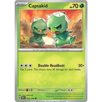 Karetní hra Capsakid 024/197 - Obsidian Flames Typ karty: Non-Holo