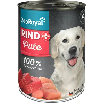 Krmivo pro psa ZooRoyal hovězí + krůtí maso 6 × 400 g