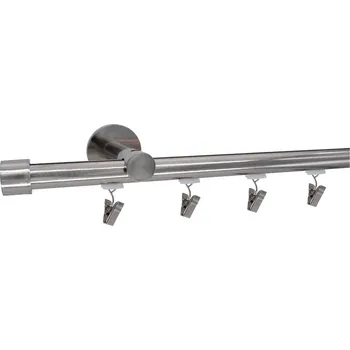 Garnýž Kovovégarnýže.cz Garnýž broadway Rullo 19 mm efekt nerez Varianta jednořadá nebo dvouřadá: Dvouřadá, Uchycení látky: jezdec s kovovou žabkou, Délka garnýže Broadway: 320 cm