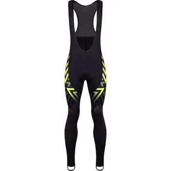 Cyklistické oblečení Force F Spike se šráky a vložkou černé/fluo