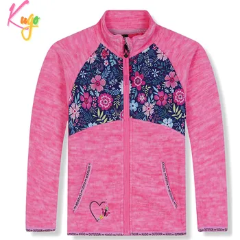 Dívčí mikina Dívčí flísová mikina - KUGO FM9705, růžová Barva: Růžová, Velikost: 80