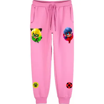 Růžové tepláky Kouzelná Beruška a Černý kocour Velikost: 110