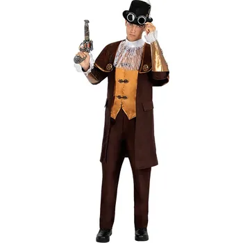 Karnevalový kostým Funiglobal - Plus size stylový kostým Steampunk pro muže - XXL