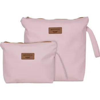 Kosmetická taška Taštička na potřeby pro miminko / starorůžová Velikost taštičky: Malá taštička (22x15 cm)