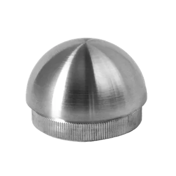 Ukončení - zátka na trubku o 42,4 mm (plný materiál), broušená nerez K320 / AISI304